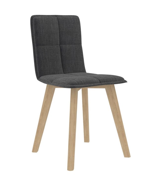 Eetkamerstoelen 4 st stof donkergrijs