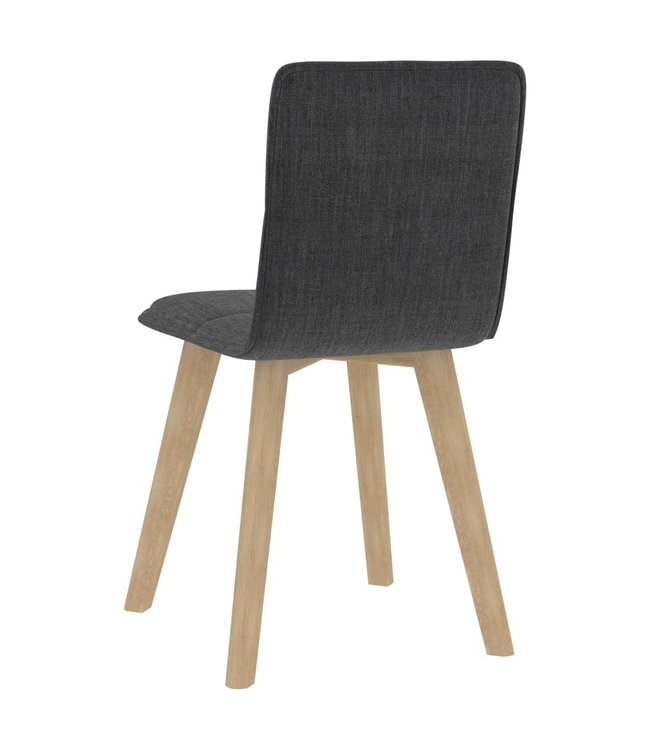Eetkamerstoelen 4 st stof donkergrijs