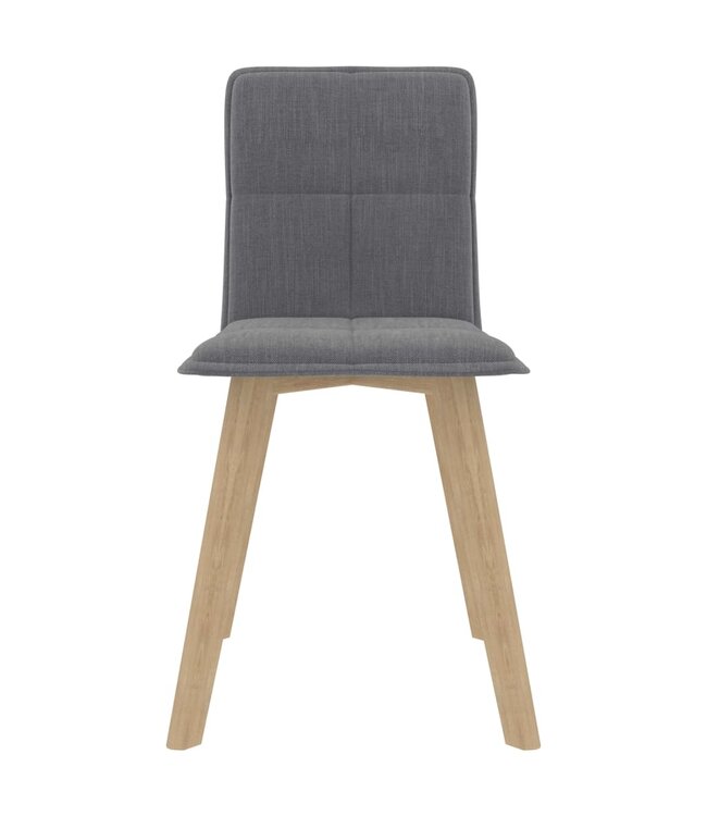 Eetkamerstoelen 4 st stof lichtgrijs