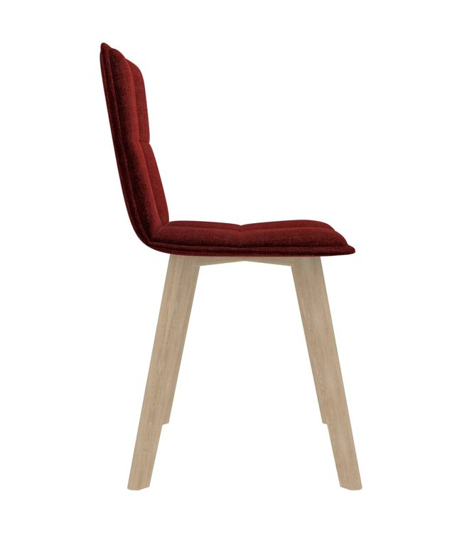Eetkamerstoelen 2 st stof wijnrood