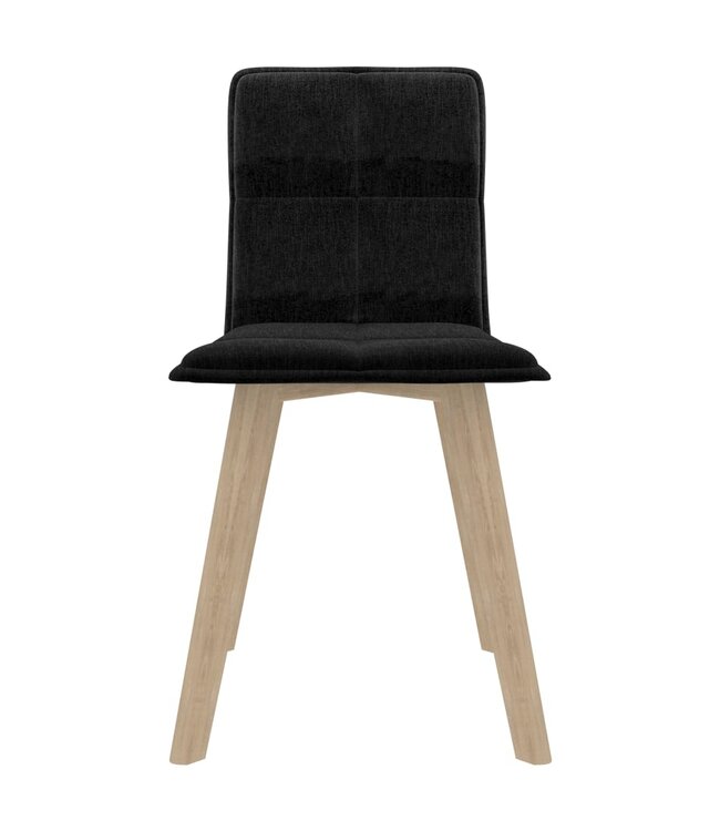 Eetkamerstoelen 2 st stof zwart