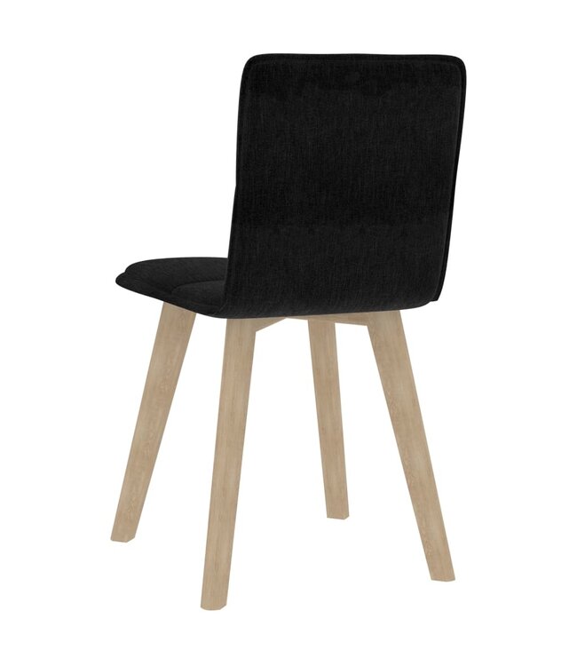 Eetkamerstoelen 2 st stof zwart