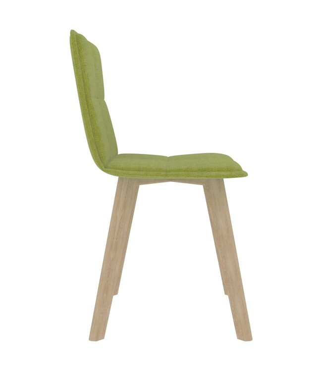Eetkamerstoelen 2 st stof groen