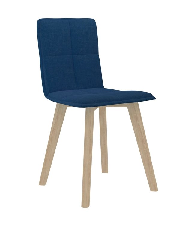 Eetkamerstoelen 2 st stof blauw