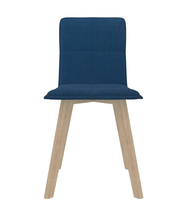 Eetkamerstoelen 2 st stof blauw