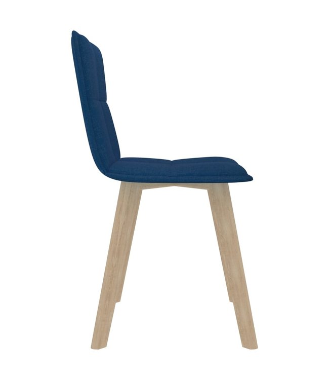 Eetkamerstoelen 2 st stof blauw