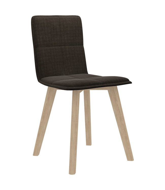 Eetkamerstoelen 2 st stof bruin