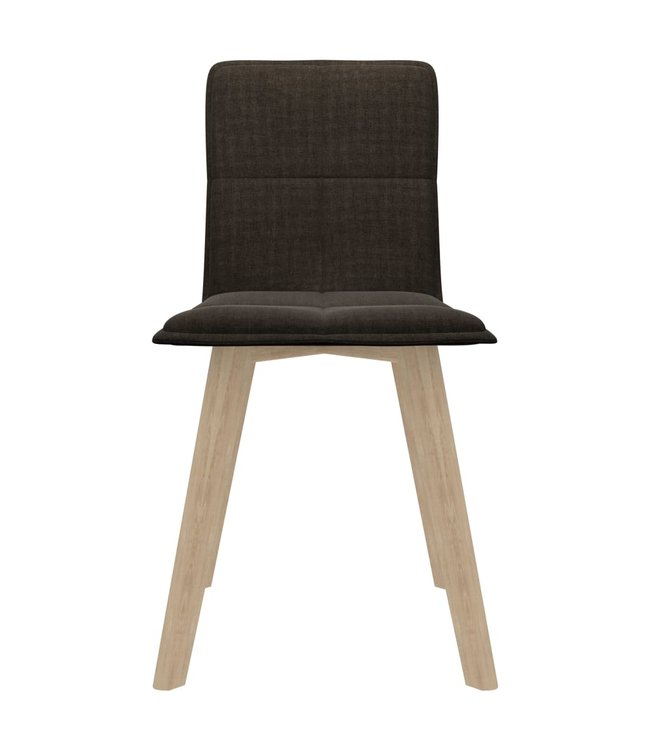 Eetkamerstoelen 2 st stof bruin