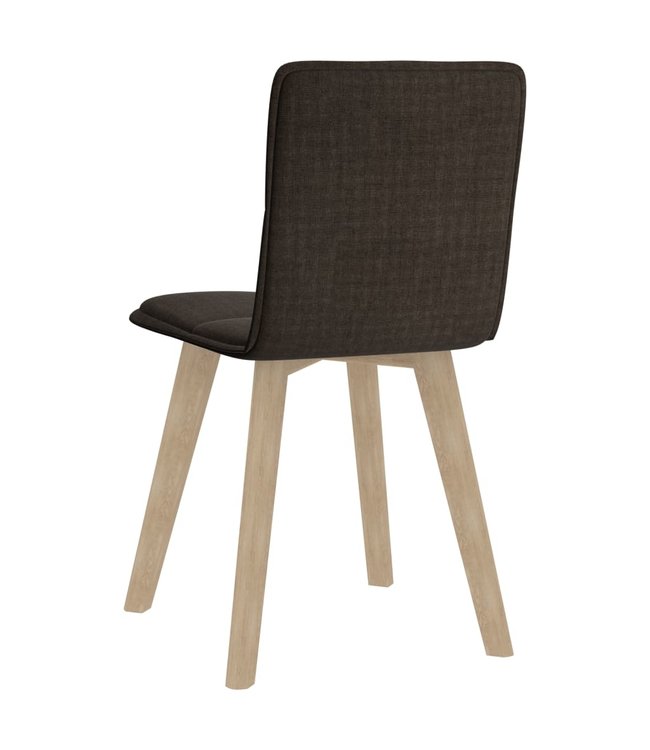 Eetkamerstoelen 2 st stof bruin