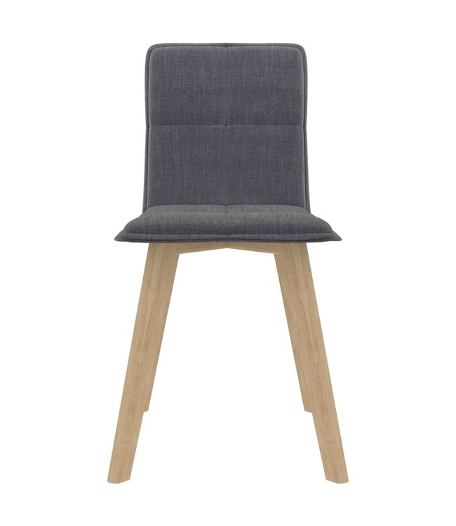Eetkamerstoelen 2 st stof donkergrijs