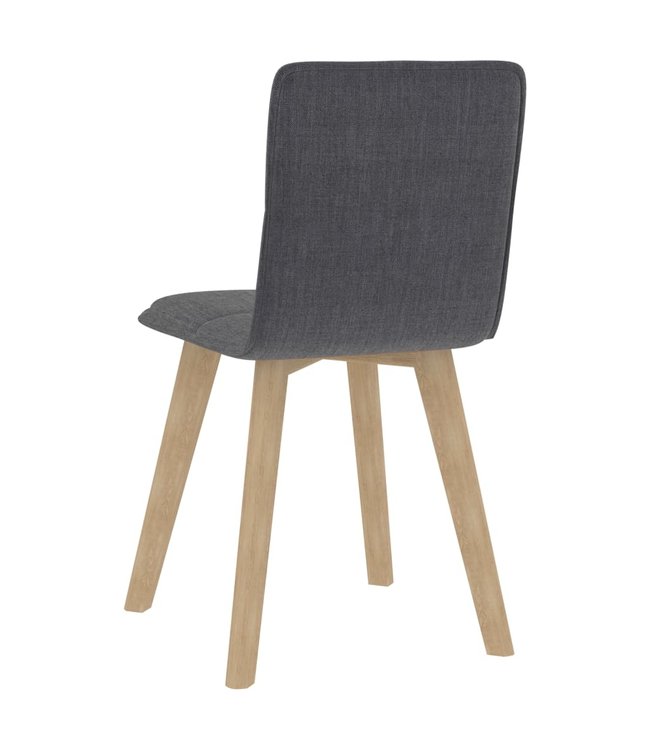 Eetkamerstoelen 2 st stof donkergrijs