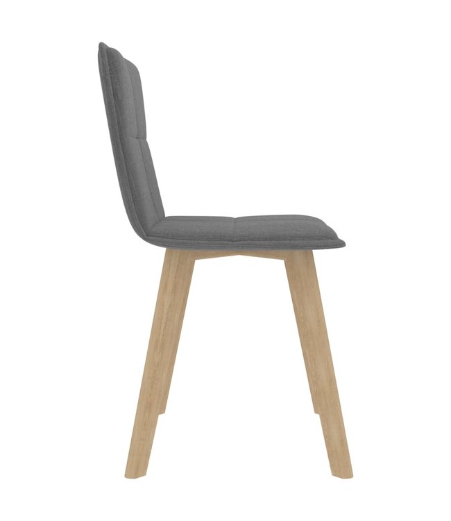 Eetkamerstoelen 2 st stof lichtgrijs
