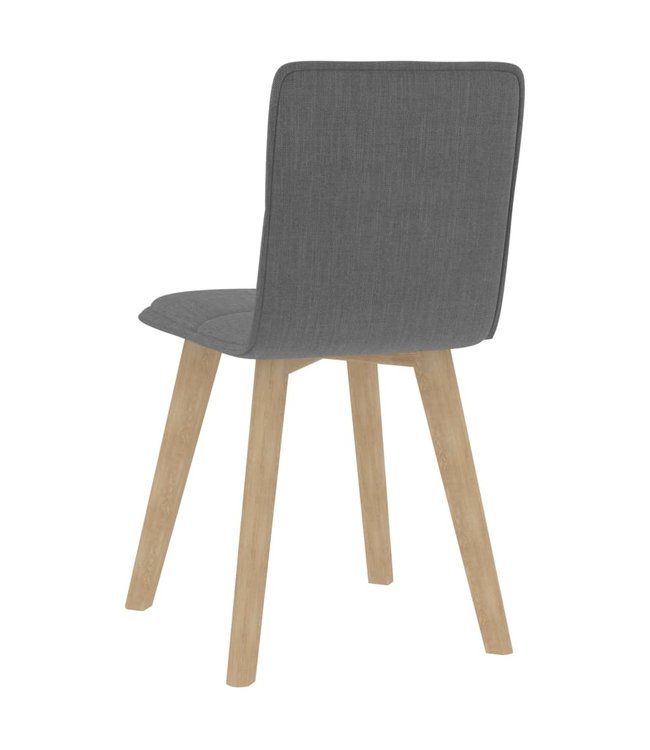 Eetkamerstoelen 2 st stof lichtgrijs