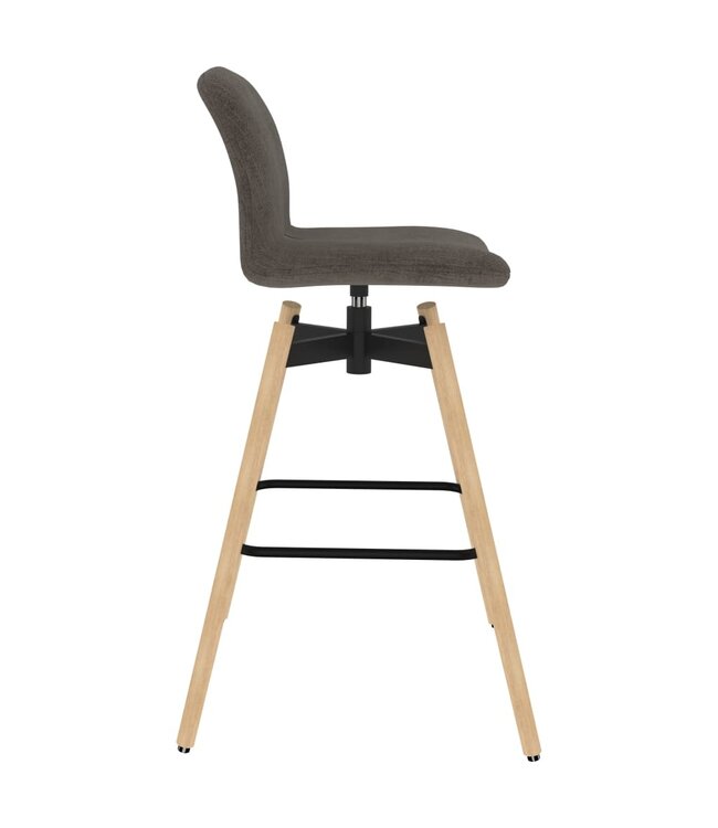 Barstoelen draaibaar 2 st stof taupe