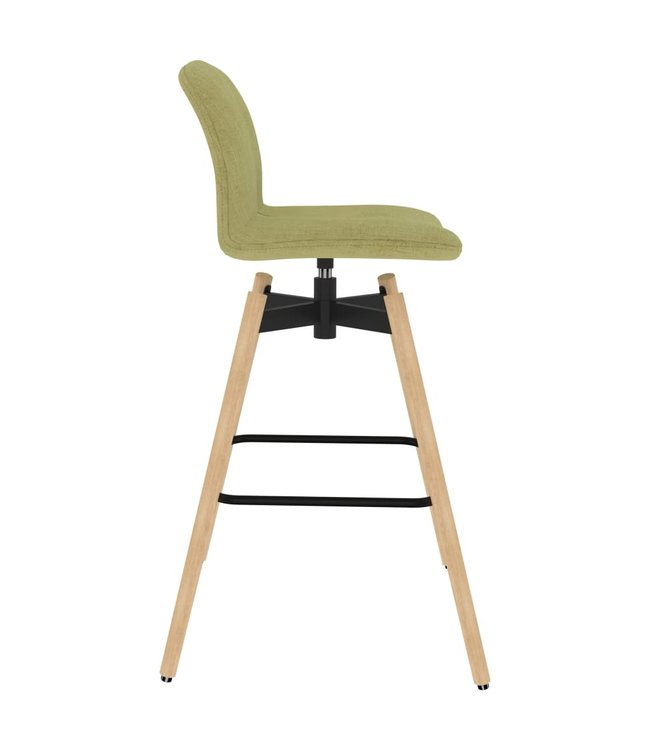 Barstoelen draaibaar 2 st stof groen