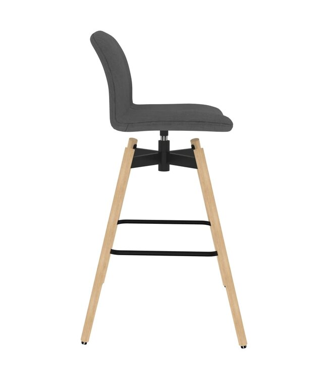 Barstoelen draaibaar 2 st stof donkergrijs