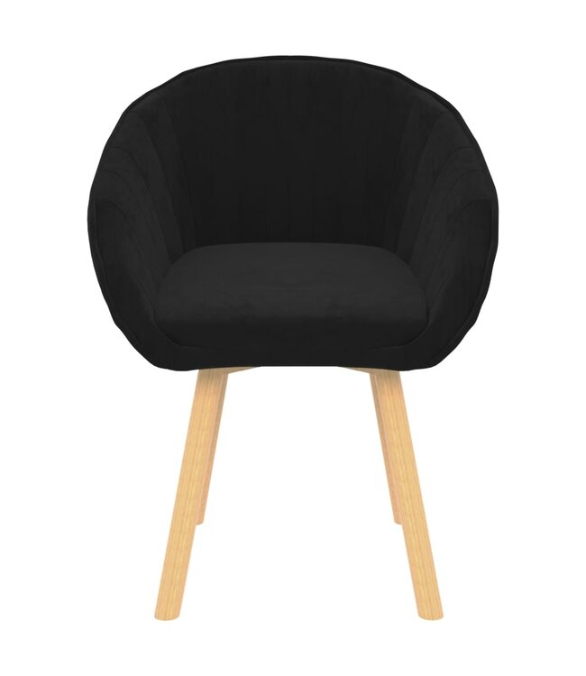 Eetkamerstoelen 2 st fluweel zwart