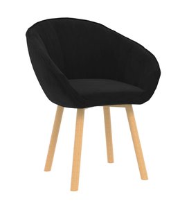Eetkamerstoel fluweel zwart