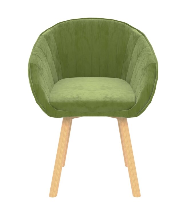 Eetkamerstoel fluweel lichtgroen