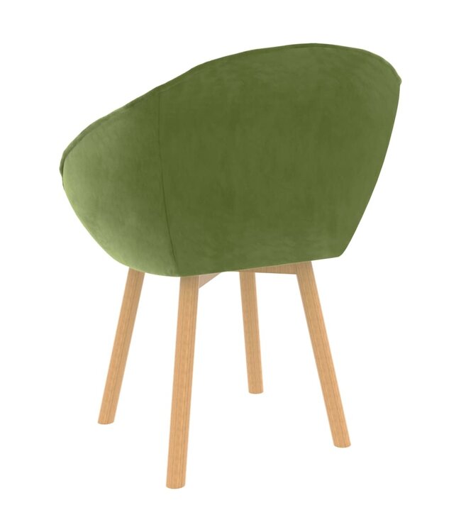 Eetkamerstoel fluweel lichtgroen