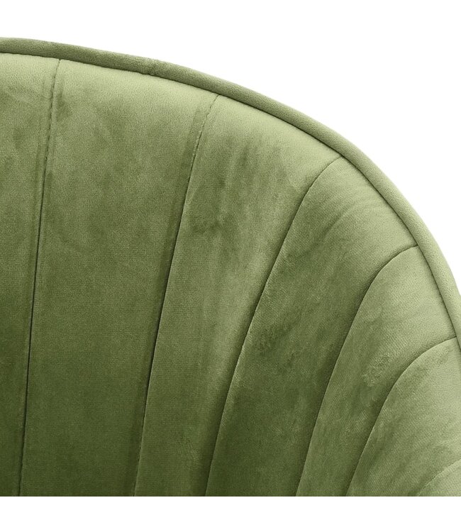 Eetkamerstoel fluweel lichtgroen
