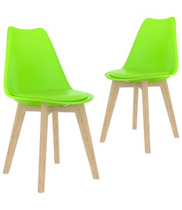 Eetkamerstoelen 2 st kunststof groen
