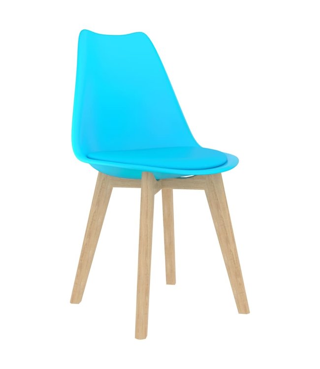 Eetkamerstoelen 4 st kunststof blauw