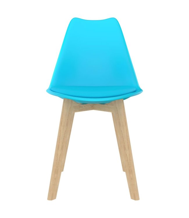 Eetkamerstoelen 4 st kunststof blauw