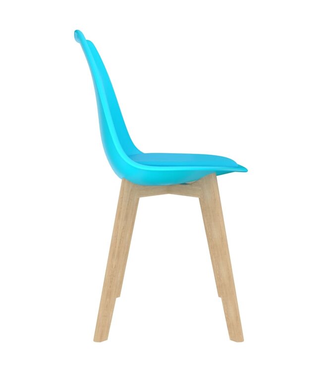 Eetkamerstoelen 4 st kunststof blauw