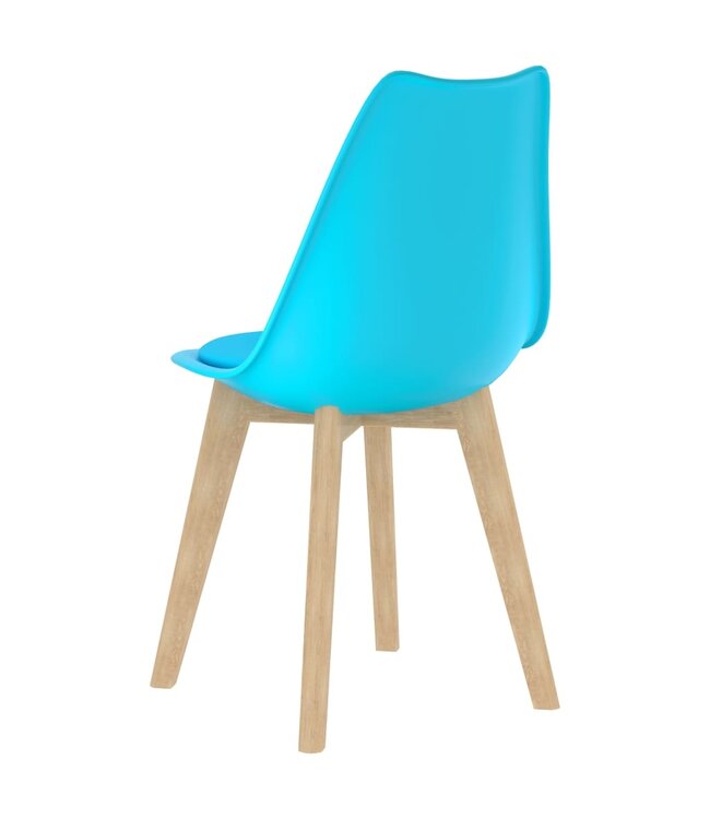 Eetkamerstoelen 2 st kunststof blauw