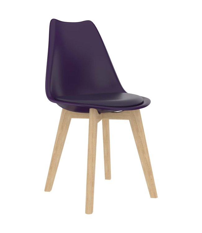 Eetkamerstoelen 4 st kunststof lila
