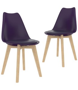 Eetkamerstoelen 2 st kunststof lila