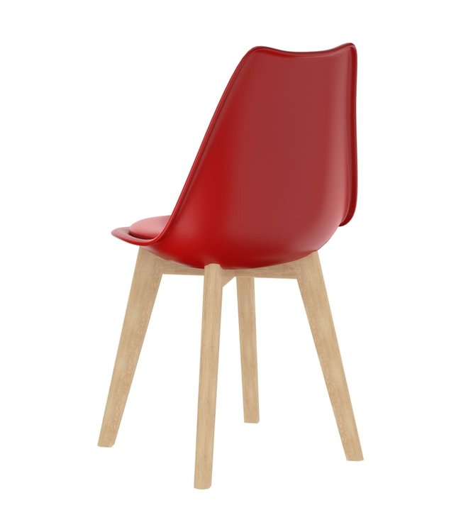Eetkamerstoelen 2 st kunststof rood