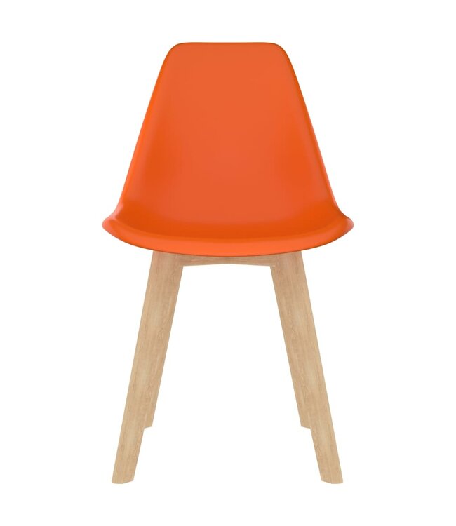 Eetkamerstoelen 2 st kunststof oranje