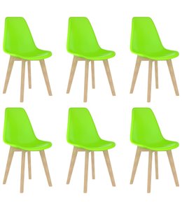 Eetkamerstoelen 6 st kunststof groen