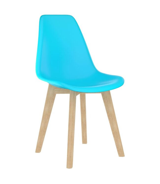 Eetkamerstoelen 6 st kunststof blauw