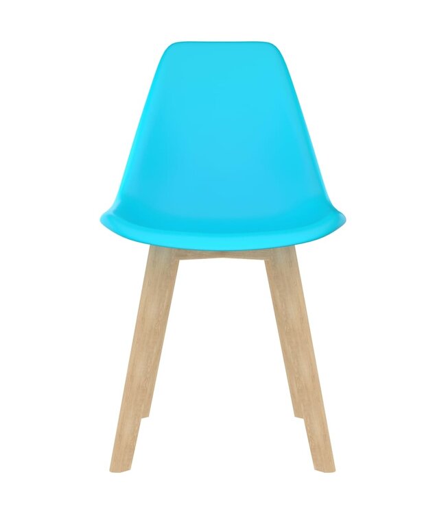 Eetkamerstoelen 6 st kunststof blauw
