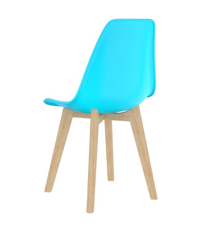 Eetkamerstoelen 6 st kunststof blauw