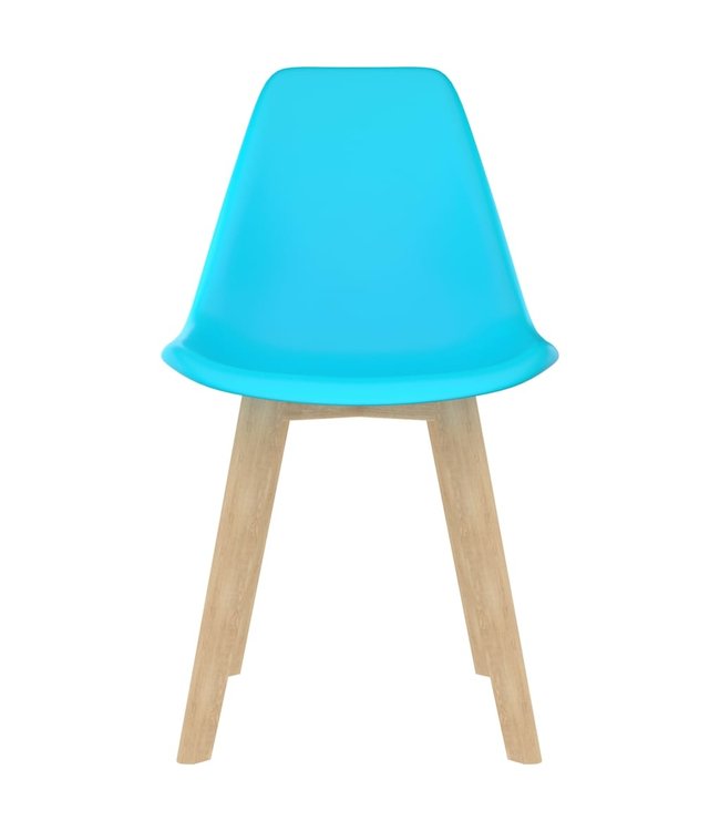 Eetkamerstoelen 4 st kunststof blauw