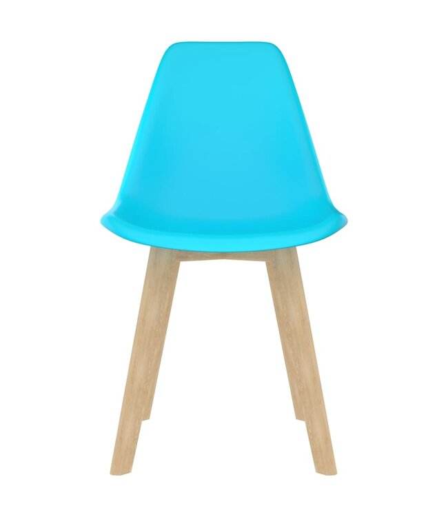 Eetkamerstoelen 2 st kunststof blauw