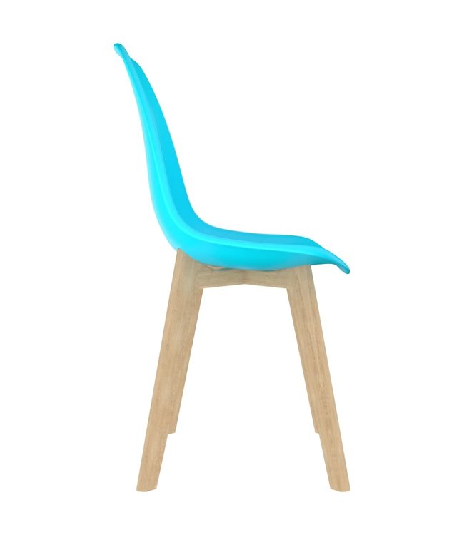 Eetkamerstoelen 2 st kunststof blauw