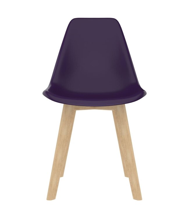 Eetkamerstoelen 6 st kunststof paars