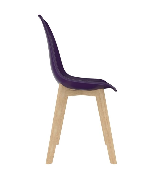 Eetkamerstoelen 6 st kunststof paars
