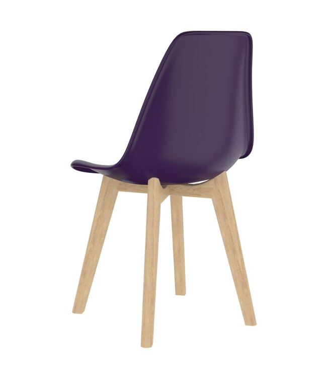 Eetkamerstoelen 4 st kunststof paars