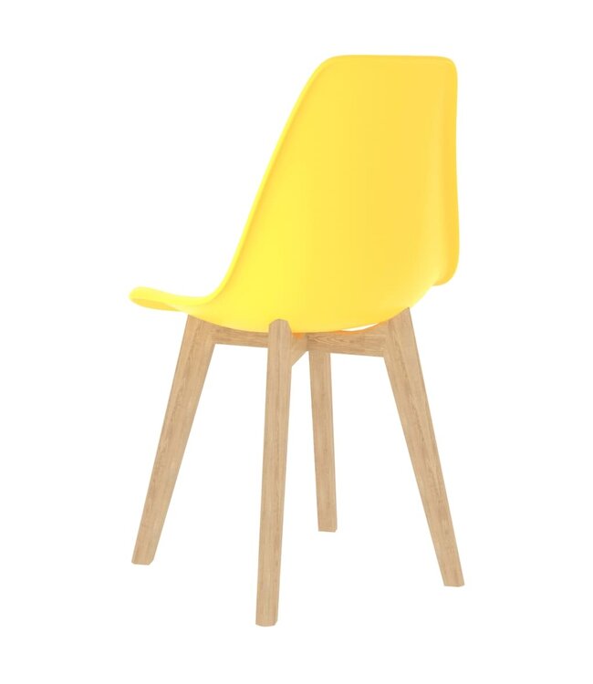 Eetkamerstoelen 6 st kunststof geel