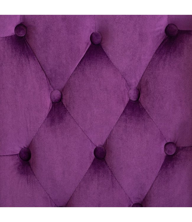 Eetkamerstoel fluweel paars