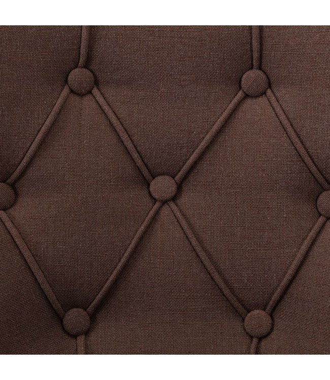 Eetkamerstoelen 2 st stof bruin