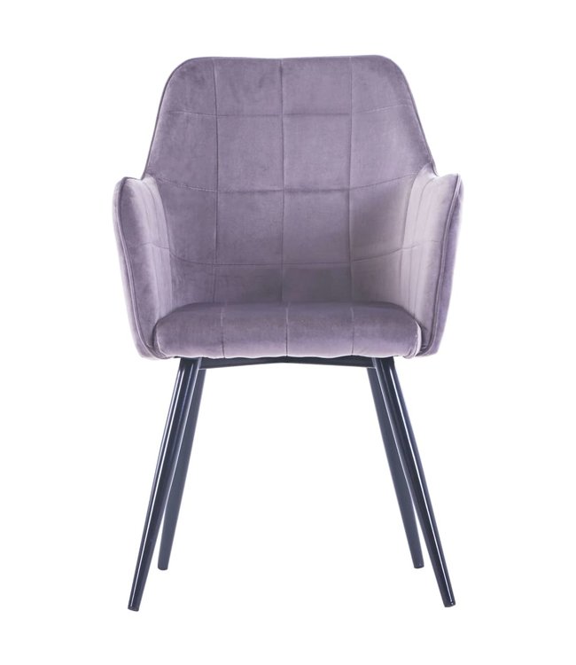 Eetkamerstoelen 2 st fluweel grijs