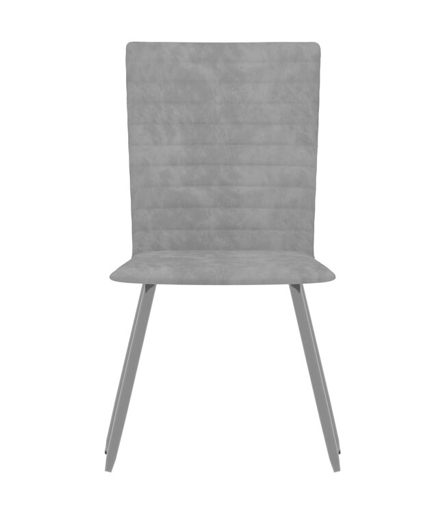 Eetkamerstoelen 2 st fluweel grijs
