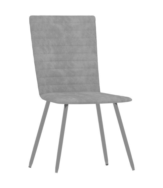 Eetkamerstoelen 2 st fluweel grijs